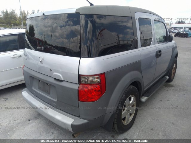 5J6YH18554L005100 - 2004 HONDA ELEMENT EX SILVER photo 4