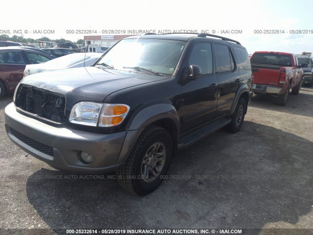 5TDZT34A13S179685 - 2003 TOYOTA SEQUOIA SR5 BLACK photo 2