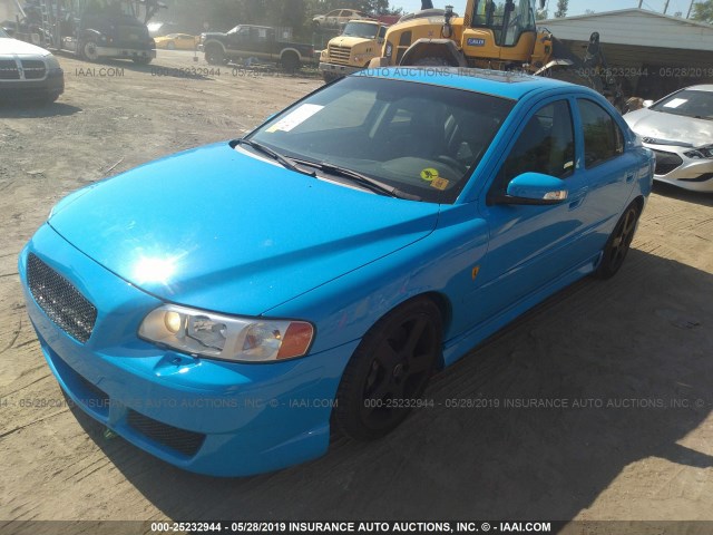 YV1RH527072643156 - 2007 VOLVO S60 R BLUE photo 2