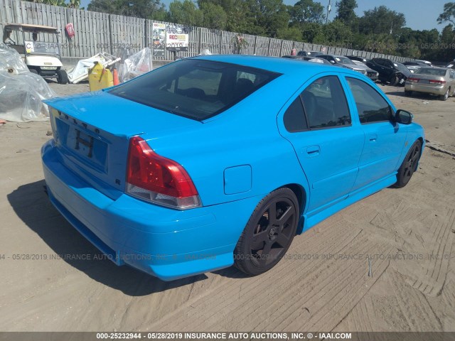 YV1RH527072643156 - 2007 VOLVO S60 R BLUE photo 4