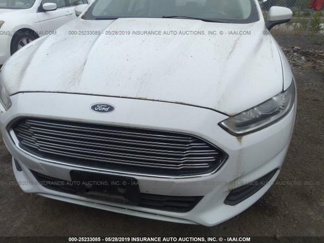 3FA6P0UU0ER317616 - 2014 FORD FUSION S HYBRID WHITE photo 6