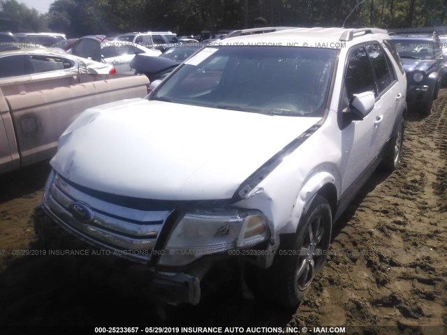 1FMDK05W98GA03017 - 2008 FORD TAURUS X SEL WHITE photo 2