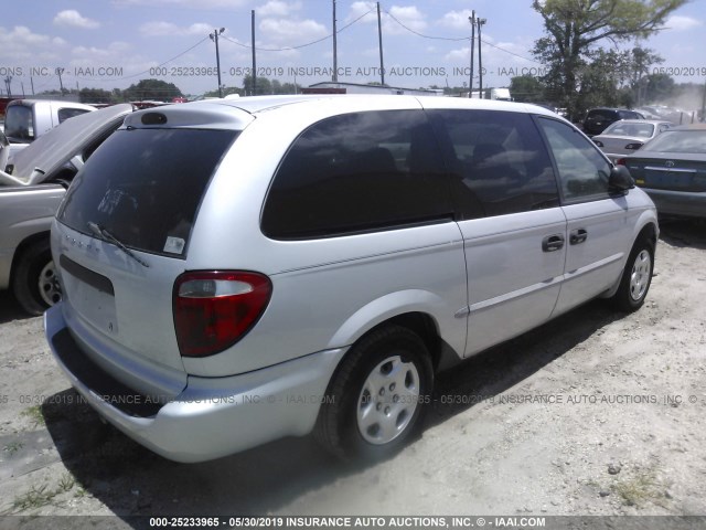 1B4GP24341B255487 - 2001 DODGE GRAND CARAVAN SE SILVER photo 4