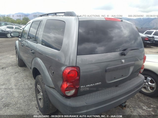 1D4HB38N26F106991 - 2006 DODGE DURANGO SXT GRAY photo 3