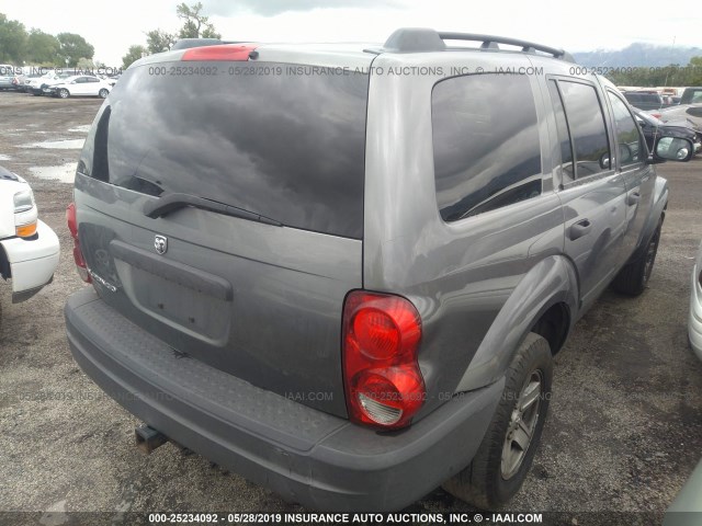 1D4HB38N26F106991 - 2006 DODGE DURANGO SXT GRAY photo 4