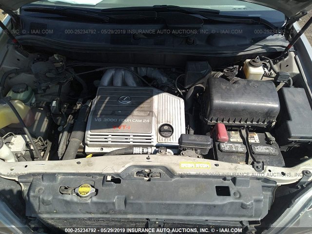 JT6HF10U8Y0160656 - 2000 LEXUS RX 300 TAN photo 10