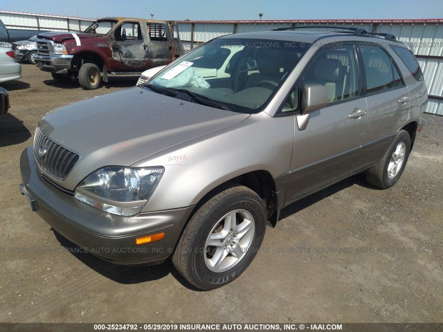 JT6HF10U8Y0160656 - 2000 LEXUS RX 300 TAN photo 2