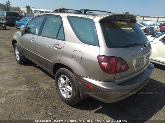 JT6HF10U8Y0160656 - 2000 LEXUS RX 300 TAN photo 3