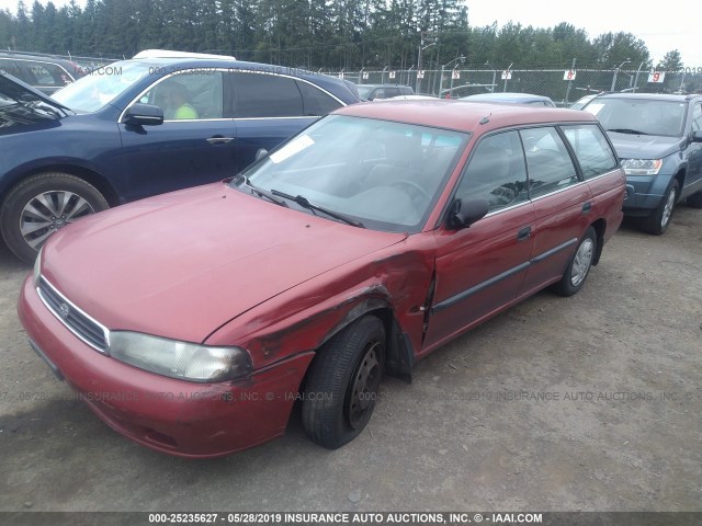 4S3BK4256T7937322 - 1996 SUBARU LEGACY BRIGHTON RED photo 2