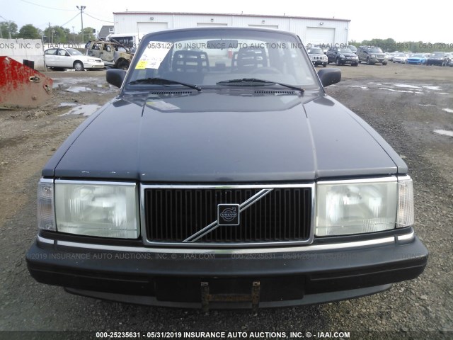 YV1AA8842M1440075 - 1991 VOLVO 240 GRAY photo 6