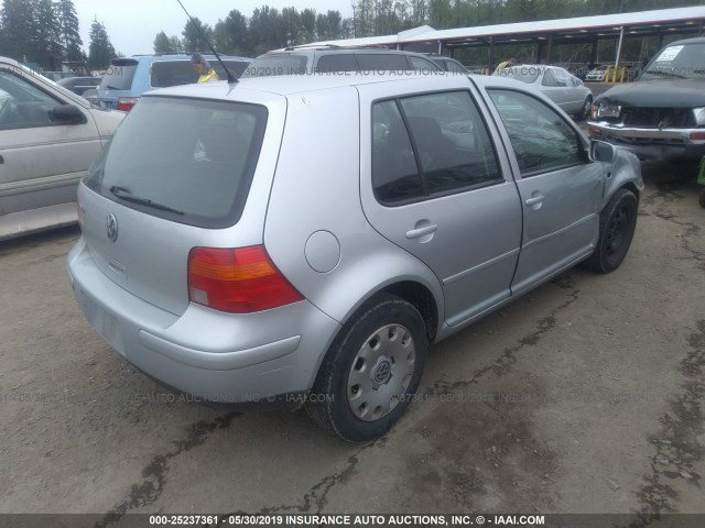 9BWFK61J234063070 - 2003 VOLKSWAGEN GOLF GL SILVER photo 4