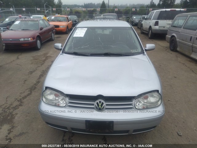 9BWFK61J234063070 - 2003 VOLKSWAGEN GOLF GL SILVER photo 6