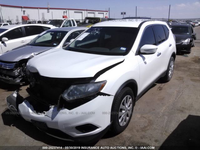 5N1AT2MT5EC797228 - 2014 NISSAN ROGUE S/SL/SV White photo 2