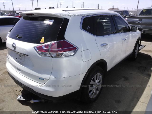 5N1AT2MT5EC797228 - 2014 NISSAN ROGUE S/SL/SV White photo 4