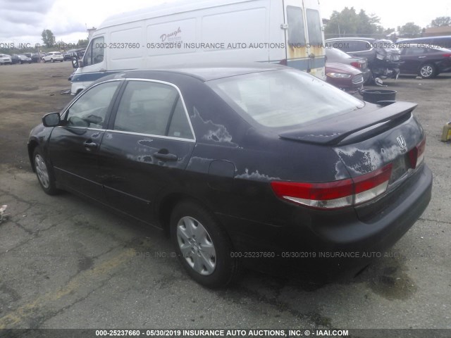 1HGCM56303A010446 - 2003 HONDA ACCORD LX BLACK photo 3