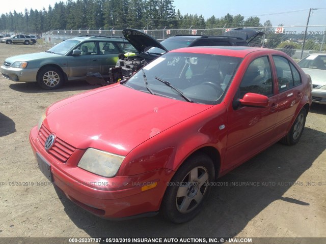 3VWSP69M72M061338 - 2002 VOLKSWAGEN JETTA GLS TDI RED photo 2