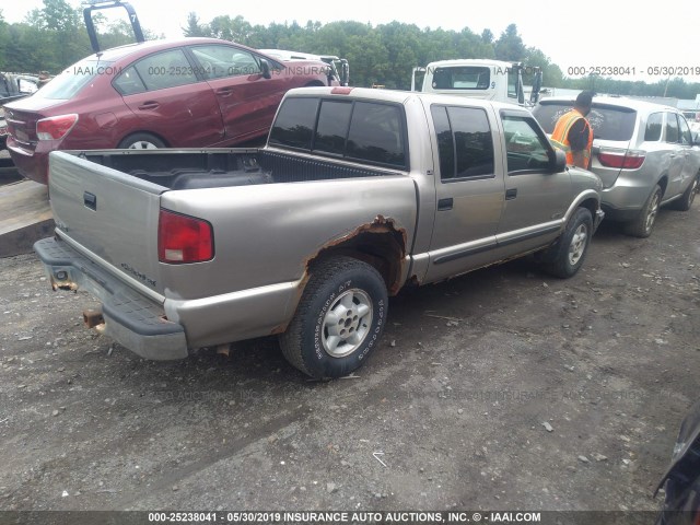 1GCDT13W21K195975 - 2001 CHEVROLET S TRUCK S10 GOLD photo 4