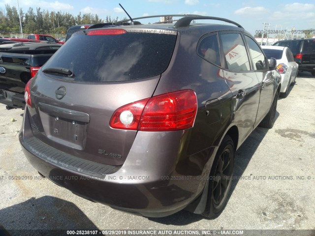 JN8AS5MV7AW609106 - 2010 NISSAN ROGUE S/SL/KROM BROWN photo 4