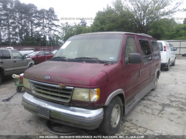 1FDEE14H1RHB94240 - 1994 FORD ECONOLINE E150 VAN RED photo 2