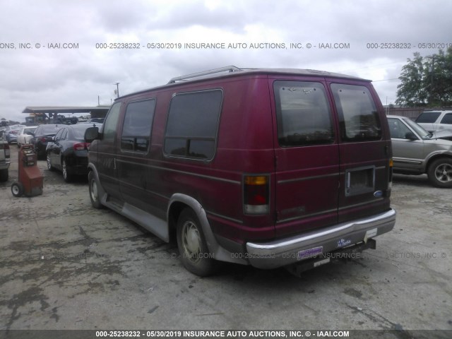 1FDEE14H1RHB94240 - 1994 FORD ECONOLINE E150 VAN RED photo 3