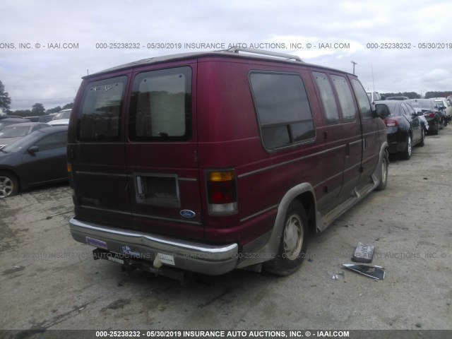 1FDEE14H1RHB94240 - 1994 FORD ECONOLINE E150 VAN RED photo 4