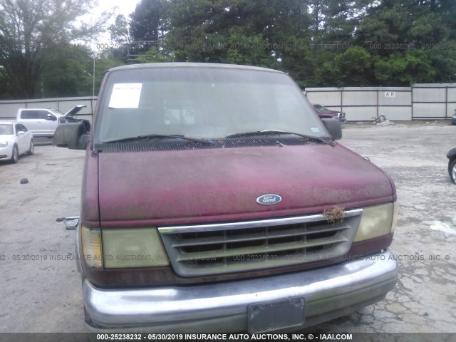 1FDEE14H1RHB94240 - 1994 FORD ECONOLINE E150 VAN RED photo 6