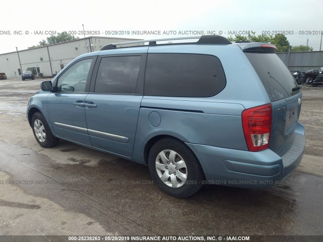 KNDMC233176011770 - 2007 HYUNDAI ENTOURAGE GLS/SE/LIMITED Light Blue photo 3