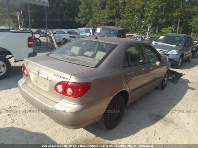 2T1BR32E27C800582 - 2007 TOYOTA COROLLA CE/LE/S BROWN photo 4