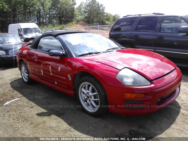 4A3AE85H82E053826 - 2002 MITSUBISHI ECLIPSE SPYDER GT RED photo 1