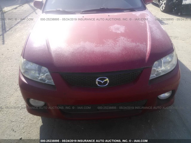 JM1BJ245821469261 - 2002 MAZDA PROTEGE PR5 RED photo 6