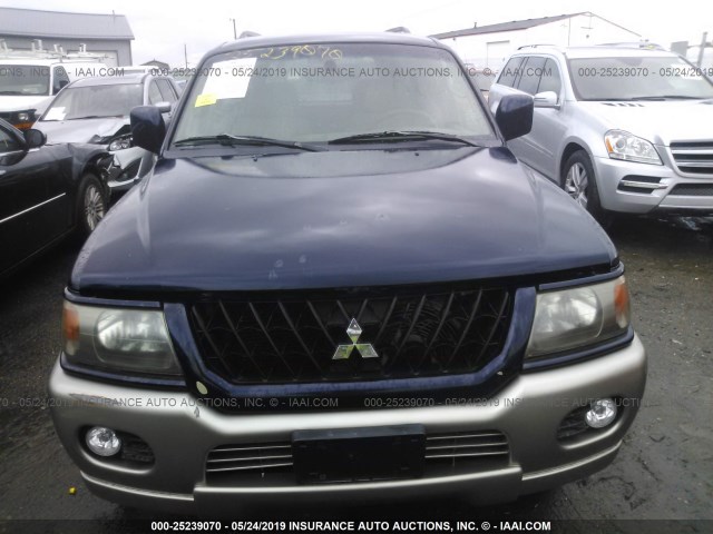 JA4MT41R72J028771 - 2002 MITSUBISHI MONTERO SPORT LIMITED BLUE photo 6