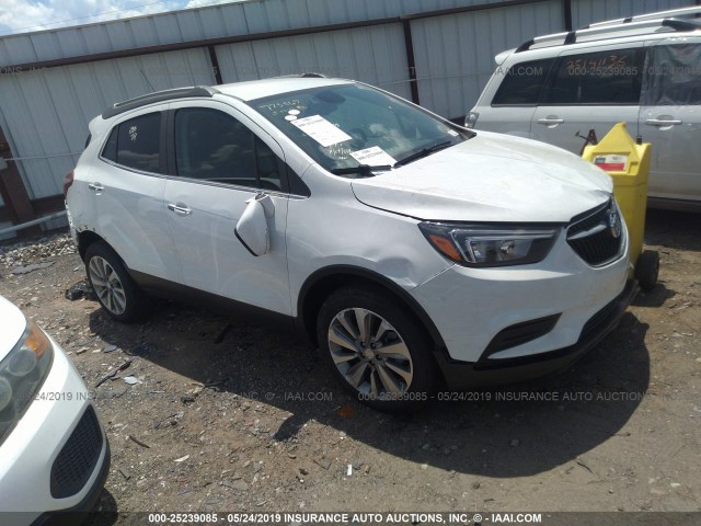 KL4CJASB2KB773567 - 2019 BUICK ENCORE WHITE photo 1