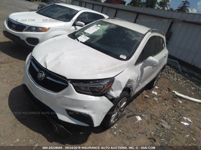 KL4CJASB2KB773567 - 2019 BUICK ENCORE WHITE photo 2