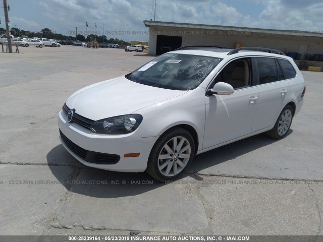 3VWPL7AJ6DM677432 - 2013 VOLKSWAGEN JETTA TDI WHITE photo 2