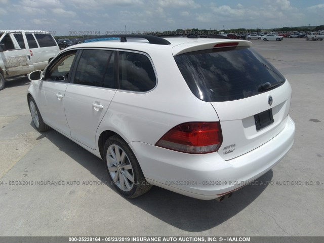 3VWPL7AJ6DM677432 - 2013 VOLKSWAGEN JETTA TDI WHITE photo 3