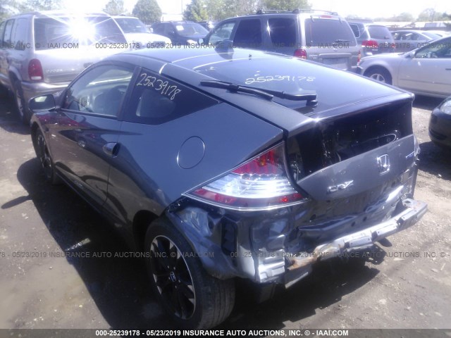 JHMZF1D69ES000809 - 2014 HONDA CR-Z EX GRAY photo 3