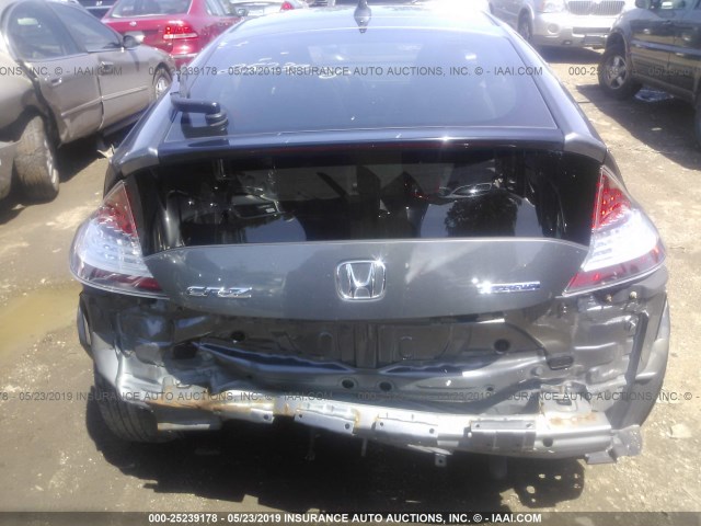 JHMZF1D69ES000809 - 2014 HONDA CR-Z EX GRAY photo 6