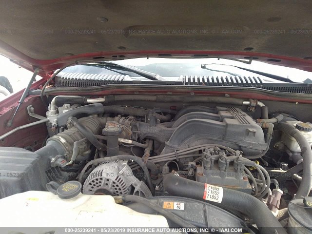 1FMEU73E96UA35448 - 2006 FORD EXPLORER XLT RED photo 10