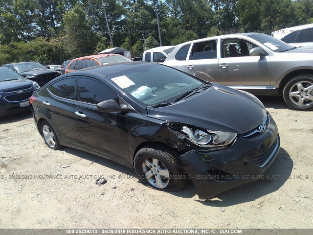 5NPDH4AE9DH211735 - 2013 HYUNDAI ELANTRA BLACK photo 1