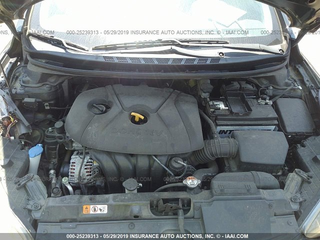 5NPDH4AE9DH211735 - 2013 HYUNDAI ELANTRA BLACK photo 10