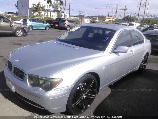 WBAGL63464DP70867 - 2004 BMW 745 I SILVER photo 2