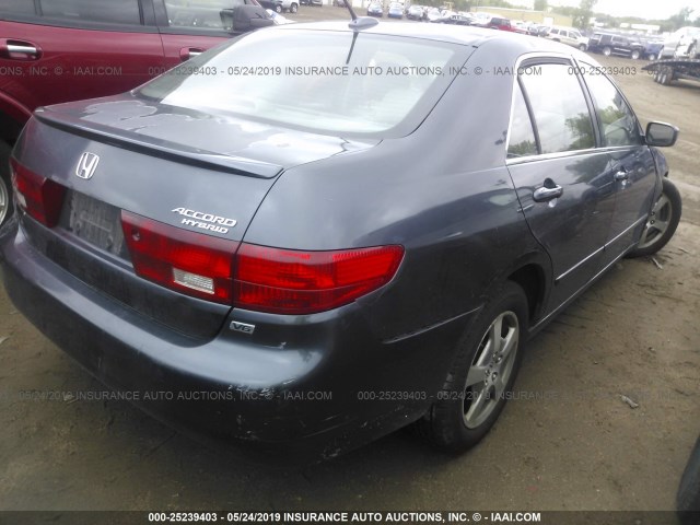 JHMCN36465C003290 - 2005 HONDA ACCORD HYBRID GRAY photo 4