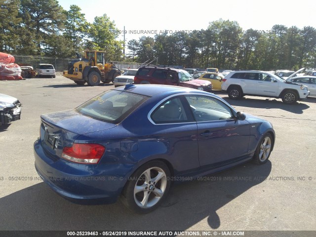 WBAUP93519VF49019 - 2009 BMW 128 I BLUE photo 4