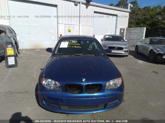 WBAUP93519VF49019 - 2009 BMW 128 I BLUE photo 6