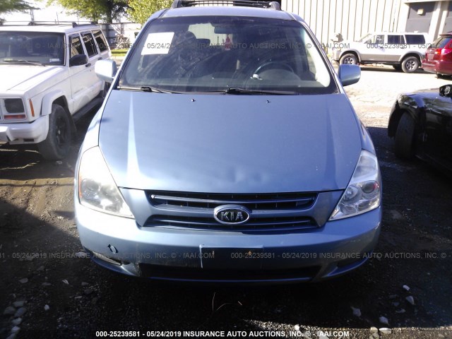 KNDMB133086239953 - 2008 KIA SEDONA BLUE photo 6