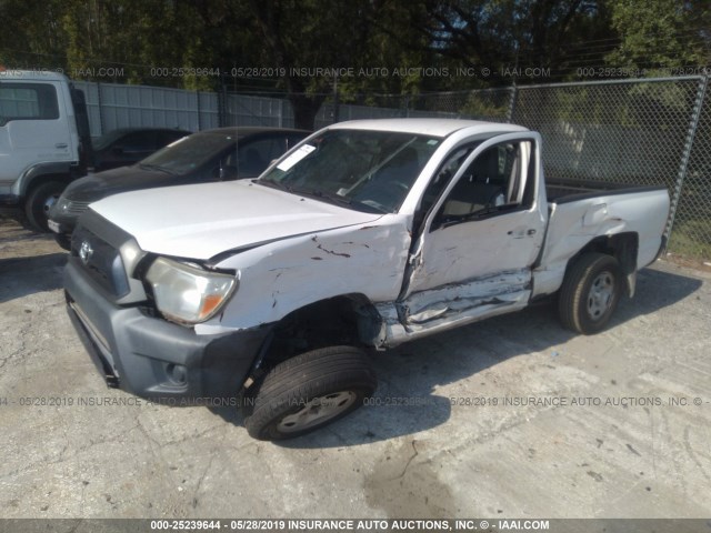 5TFNX4CN8CX011663 - 2012 TOYOTA TACOMA WHITE photo 2