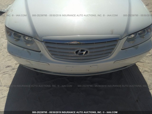 KMHFC46F66A121294 - 2006 HYUNDAI AZERA SE/LIMITED WHITE photo 6