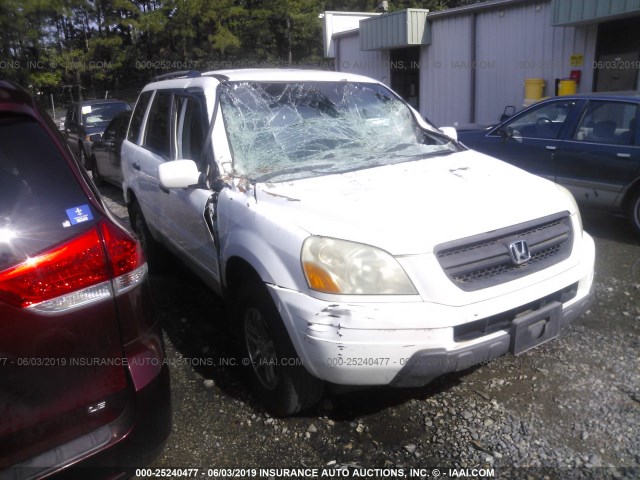 5FNYF18564B007890 - 2004 HONDA PILOT EXL WHITE photo 1