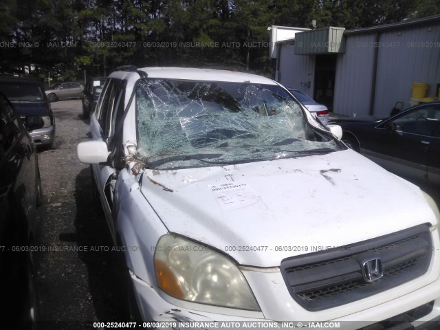 5FNYF18564B007890 - 2004 HONDA PILOT EXL WHITE photo 6