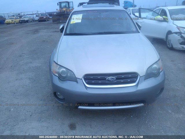 4S4BP86C854346569 - 2005 SUBARU LEGACY OUTBACK H6 R LL BEAN GOLD photo 6